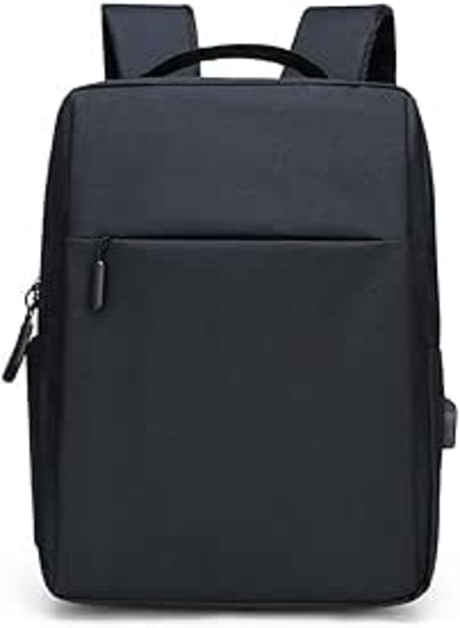 Goodern Water Resistant Anti Theft 15.6in Laptop Backpack with USB Charging Port for Men and Women (Black)